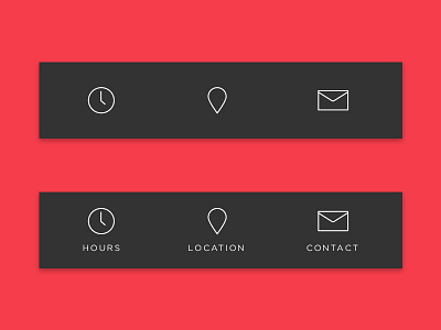 Thin Line Icon Menu contact email hours icon icons location map menu mobile navigation place time