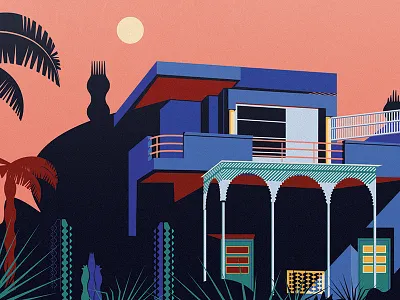 Jardin Majorelle collaboration country design fun illustration morocco place playoff poster rebound travel ysl