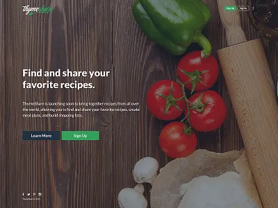 Thymeshare 404 cards material profile recipes settings sharing sign up web app