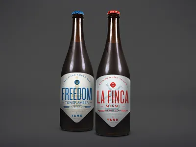 Freedom Tower / La Finca Miami Opt 3 beer beer bottle beer label craft beer design freedom tower la finca miami label label design miami the tank brewing co