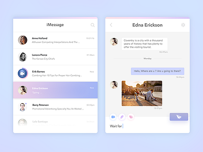 Message - Mobile app chat contact message mobile