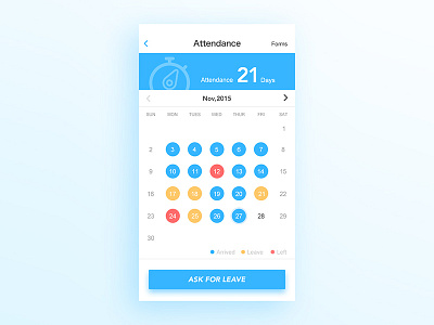 Attendance application attendance application ui ux