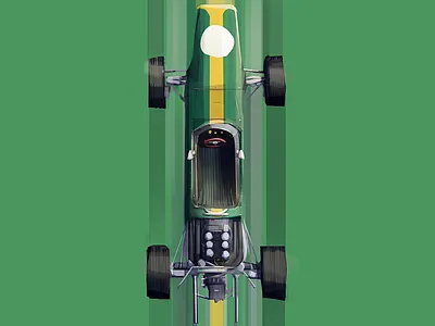 Lotus 49 car digital green illustration lotus