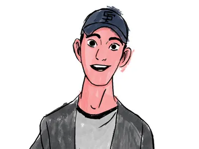 Friday Morning Sketch big hero 6 disney illustration oil brush sketch tadashi