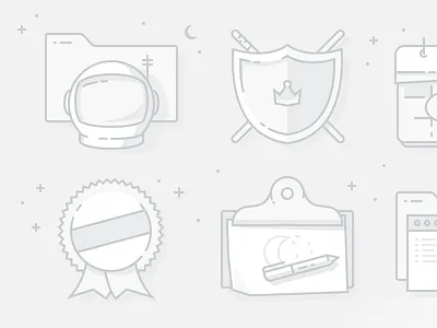 Mini Modal Illustrations grey icon illustration line modal weebly