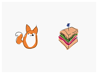 The Ten Things - Icon Set 10 things company values foxtato fun icon illustration reserve sandwich set sketch vector