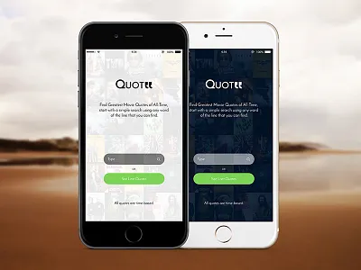 Quotee, The movie quote app app database film ios iphone movie quote series ui