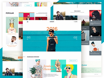Magazine big images fashion landingpage magazine minimalist ui ux white space