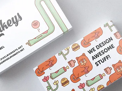 Brand new cards branding business cards flat illustration print