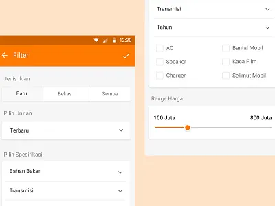 Android Ads Filter android filter android form classified app ecommerce mobile listing