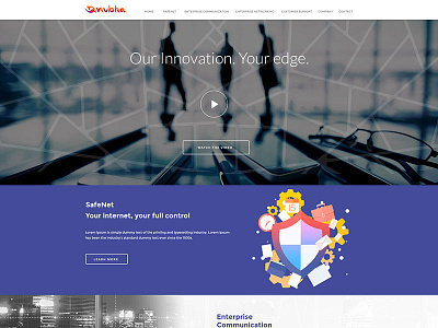 Product landing page concept - 3 flat home landing page minimalist ui