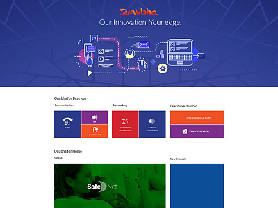 Business product landing page concept - 2 flat home page illustration landing page minimalist product ui