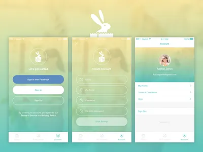 Hopster Account Flow app bunny coupons grocery hopster ios shopping