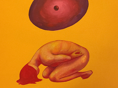 women and the universe - painting acrylic universe women