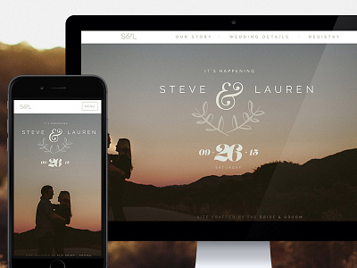 Wedding Website ampersand desktop love marriage mobile modern photography responsive ui ux website wedding