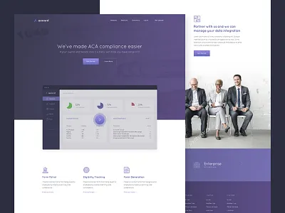 Accord Landing Page app features gradient homepage landing purple team web website