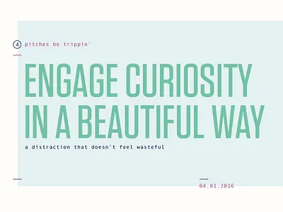 Life's A Pitch design pitch deck presentation typography