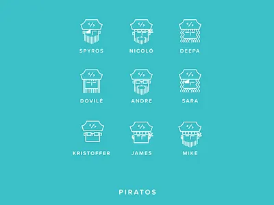 Team Piratos crew (Logo design) crew logo logo design outline pirates