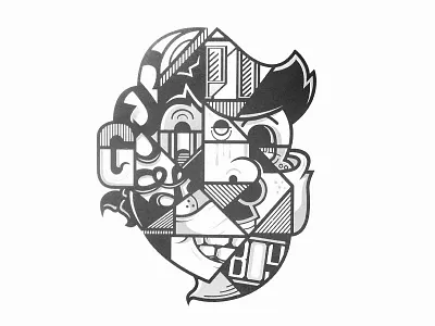 Poster Boy Syndrome illustration ink monotone screen print poster streetart