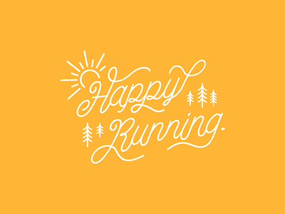 Runkeeper Happy Running Shirt runkeeper runners running trees yellow stuff