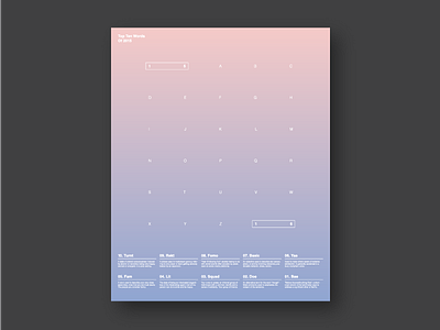 Top Ten Words of 2015 Poster design gradient international pantone poster print style swiss ten top words year