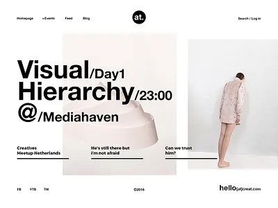 at. design event fashion interface minimal style typo ui ux web