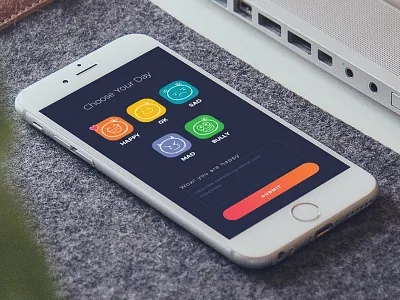 Choose your day app faces funny game kids mobile user interface