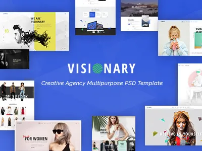 Visionary - Creative Agency Multipurpose PSD Template business corporate creative creative agency modern multipurpose portfolio psd template resume shop web design