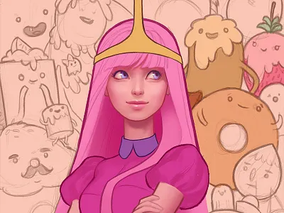 Princess Bubblegum adventure time candy fanart princess bubblegum