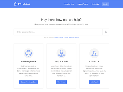 Our Upcoming WordPress Theme: DW Helpdesk arial dw helpdesk flat design helvetica neue line icon minimal