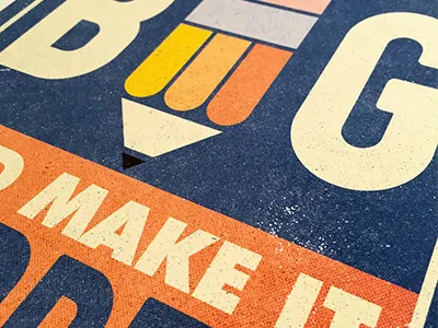 Think Big - Print poster print retro texture twentyonecreative type typography