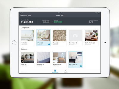 Merchant Planner - iPad apple cards design ios ios9 ipad midcentury modern retail ui ux