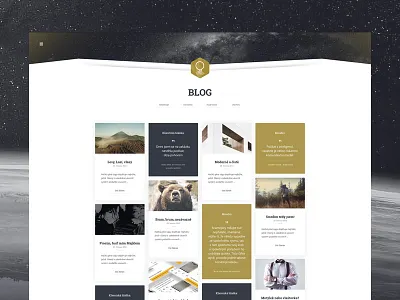 Michal Kořínek - Blog blog clean dark metro potfolio space webdesign