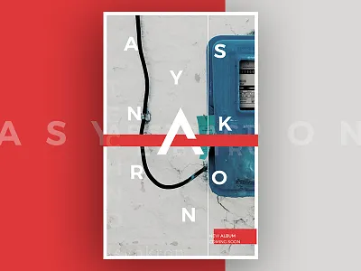 Asynkron Poster abstract art design minimal minimalistic music poster techno typography