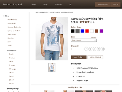 DailyUI - #012 - E-Commerce (Single Item) 012 clothing dailyui e commerce shirts shopping