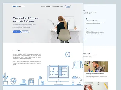 About Us Page about us clean homepage illustration landing minimal ui ux website
