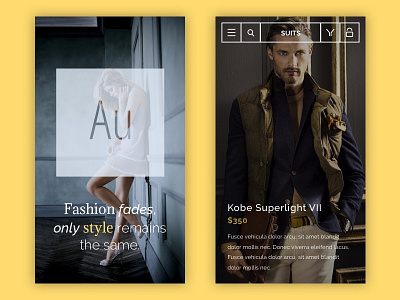 Gold Ecommerce UI KIT app apple buy cart ecommerce ui user interface ux