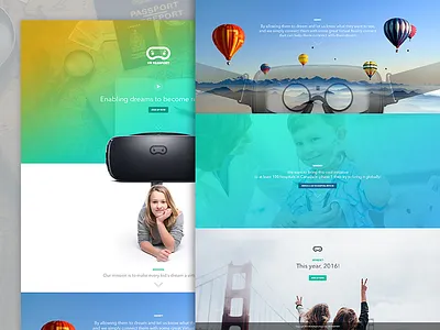 Dreaming big with VR hospital interface kids minimal passport project ui ux vr website