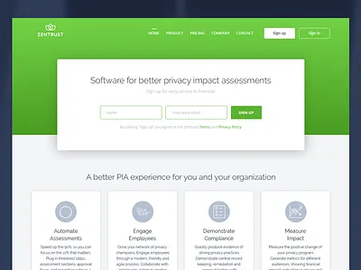 Zentrust Website is Live! clean material web design website