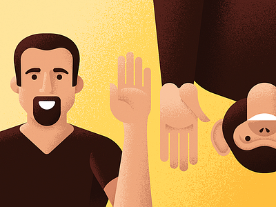 Rise of the Planet of the Shapes ape bible chimpanzee creation darwin editorial evolution geometric illustration primate texture