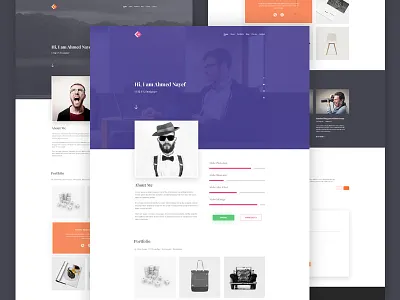 Responsive Resume Template design minimal modern personal portfolio resume simple template ui ux web