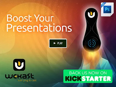 New Cover Video Kickstarter / Indiegogo Goodies :) FREE PSD!! backers broadcasting crowdfunding dongle free goals indiegogo kickstarter mirroring psd stretch wekast