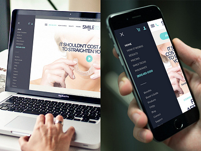 Menu Navigation brand aid healthcare ios navigation off canvas ui ux web app website