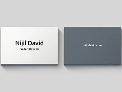 Minimal card business card. minimal card product designer