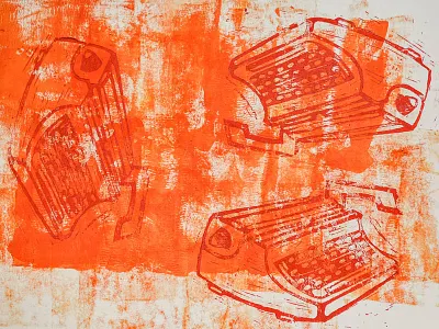 Typewriter Lino Cut alternative illustration hand printing illustration lino lino cutting lino printing print print art