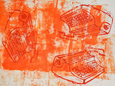 Typewriter Lino Cut alternative illustration hand printing illustration lino lino cutting lino printing print print art