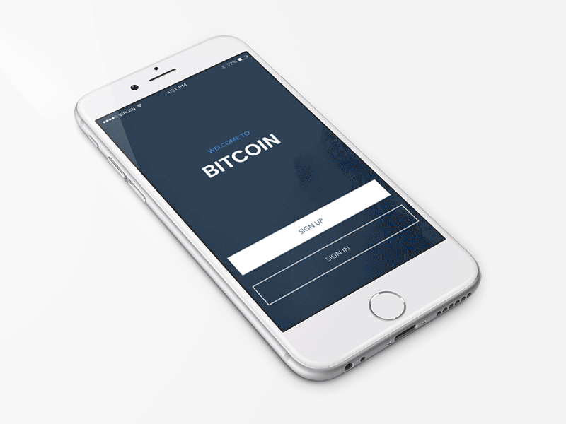 Bitcoin App bitcoin high fidelity ios mobile mockups ui design user flow ux design