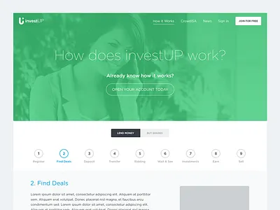 How It Works Webpage crowdfunding design homepage landing page modern ui ui design ux ux design web design
