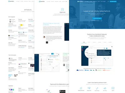 A new home for Azendoo features homepage layout ui use case web website
