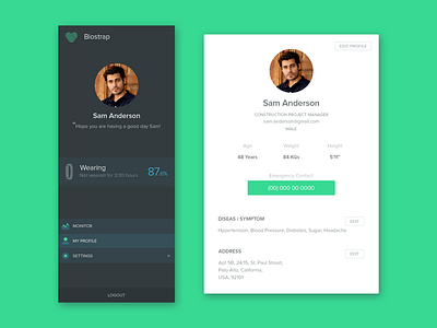 Navigation and User Profile app clean doctor latest medical menu nav navigation profile user webapp